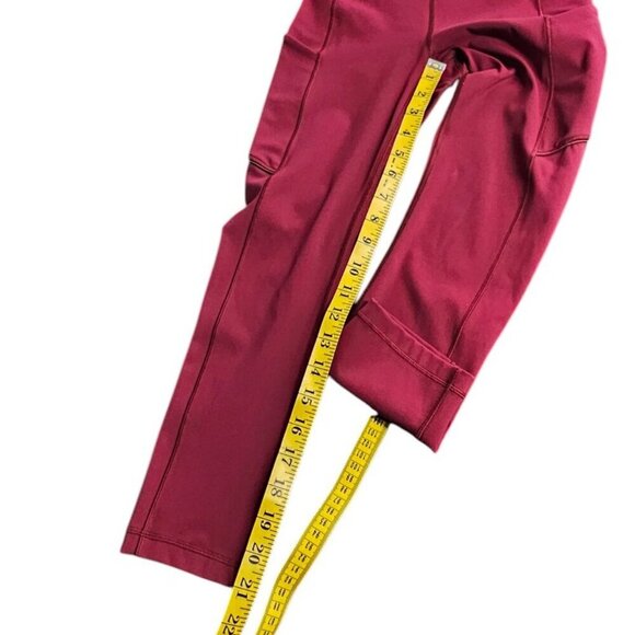 Lululemon Speed Up Crop *21", Mid Rise, Red, Luxtreme, Athletic, Running, Size 4 - Picture 8 of 9